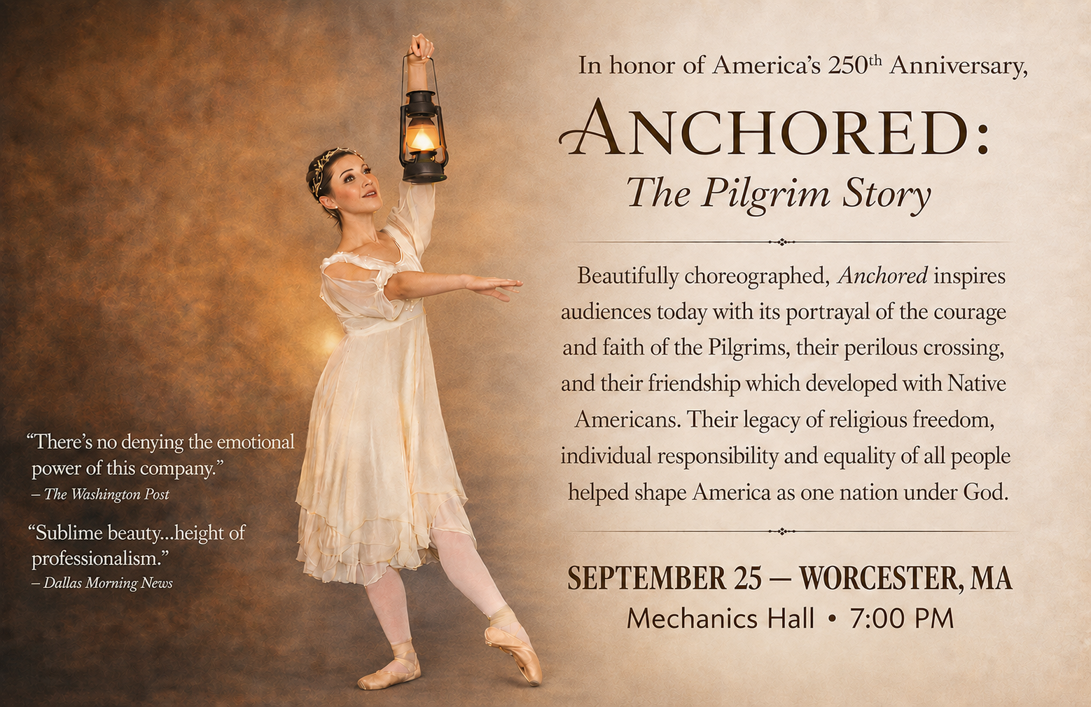 Ballet Magnificat! Anchored: The Pilgrim Story